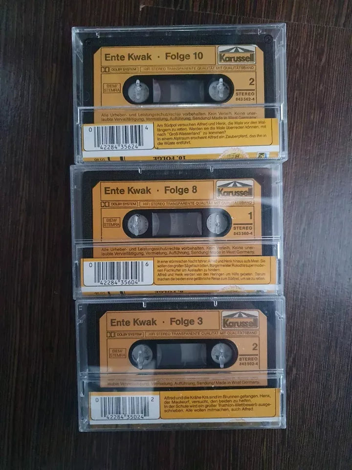 Alfred J. Kwak - Kassette - Karussell - 1990 - Folgen 3, 8, 10 - Ravify - Dein Shop für Retro- und Vintageartikel