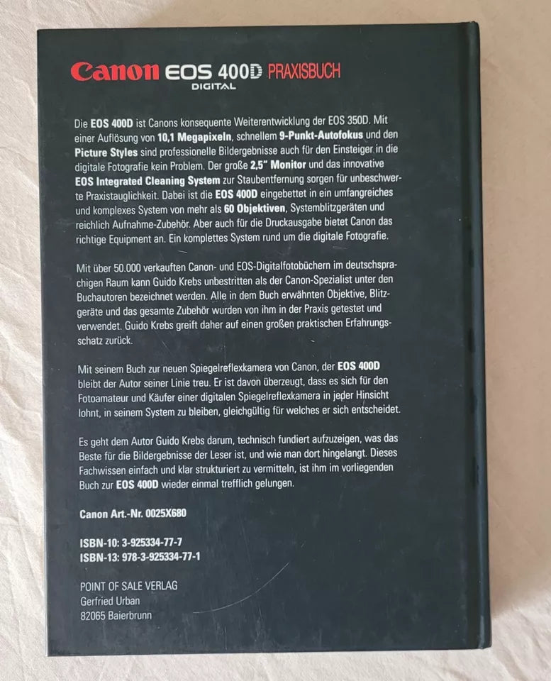 Buch - Canon EOS 400D Digital Praxisbuch - Guido Krebs - Ravify - Dein Shop für Retro- und Vintageartikel
