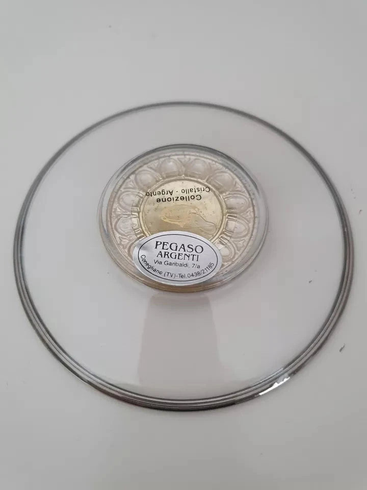Dekoration (Untertasse?) - mit 925er Silber (mit Stempel) Motiv in der Mitte - Ravify - Dein Shop für Retro- und Vintageartikel