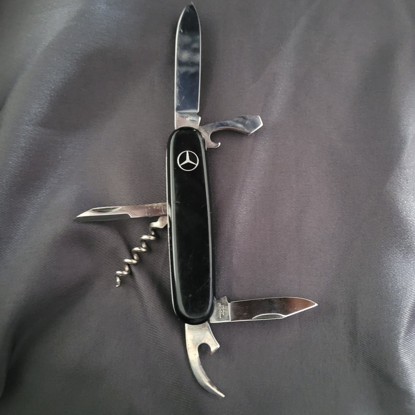Solingen INOX Mercedes-Benz Taschenmesser – Sammler Werbemesser – Schwarz (Matt)