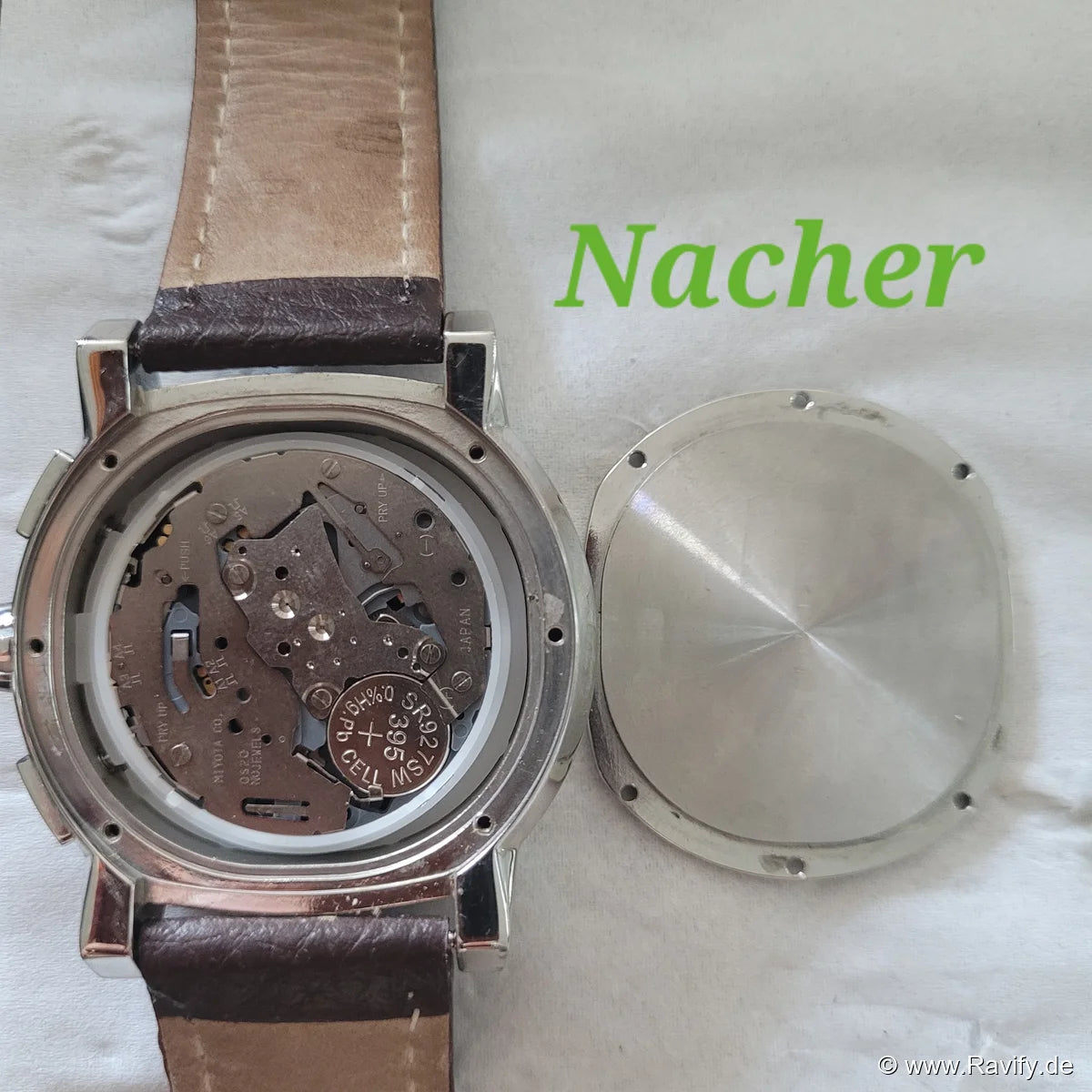 Sportlicher Festina Chronograph F16126 für Herren mit massivem Edelstahlgehäuse und analoger Anzeige - nach der Reinigung.