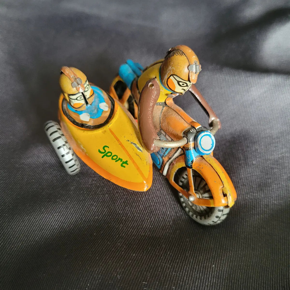No283ミニカーバイクmit Beiwagen Blechspielzeug-Motorrad mit Beiwagen – ZZ Germany Miniaturmodell
