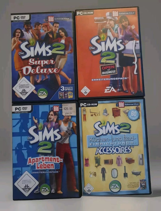 Die Sims 2 - Sammlung Bundle – PC: Super Deluxe, Apartment-Leben, Accessoires und Open for Business - Ravify - Dein Shop für Retro- und Vintageartikel