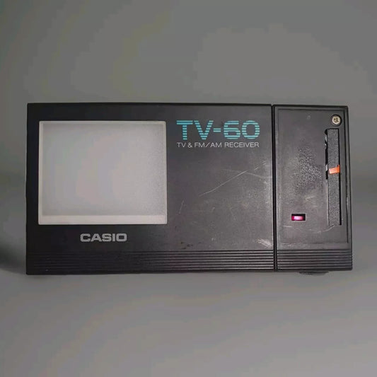 Casio - TV-60 Taschen Fernseher Radio TV & FM/AM Receiver - Ravify - Dein Shop für Retro- und Vintageartikel