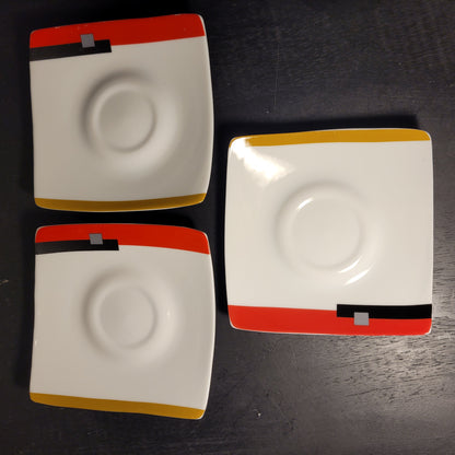 Espresso Tasse mit Untertasse 3x (+1 Gratis) - Van Well - Edles Porzellan
