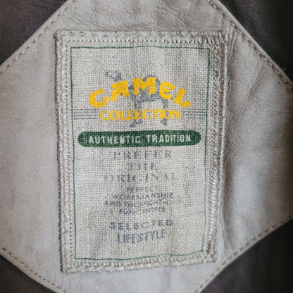 Camel Collection Vintage Lederjacke Größe 48 – Hochwertiges Echtleder und Zeitloser Stil