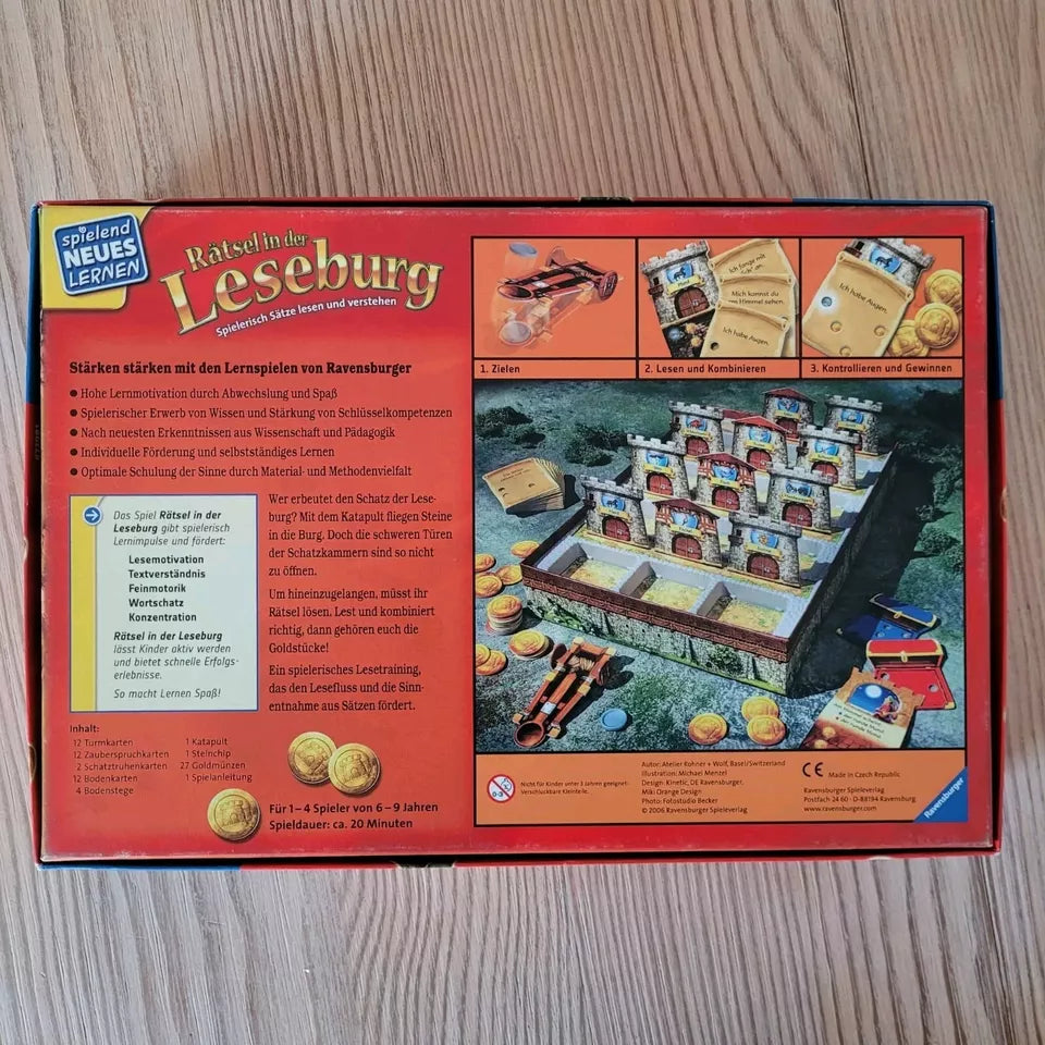 Rätsel in der Leseburg - Spielerisch Sätze lesen und verstehen - Gesellschaftsspiel - Ravify - Dein Shop für Retro- und Vintageartikel