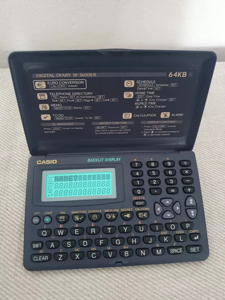 Casio - Digital Diary - Backlit Display - Ravify - Dein Shop für Retro- und Vintageartikel