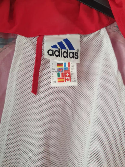 Vintage Trainingsjacke von Adidas mit Kapuze - Größe 9 (XL)