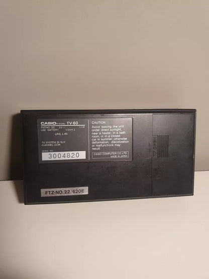 Casio - TV-60 Taschen Fernseher Radio TV & FM/AM Receiver - Ravify - Dein Shop für Retro- und Vintageartikel