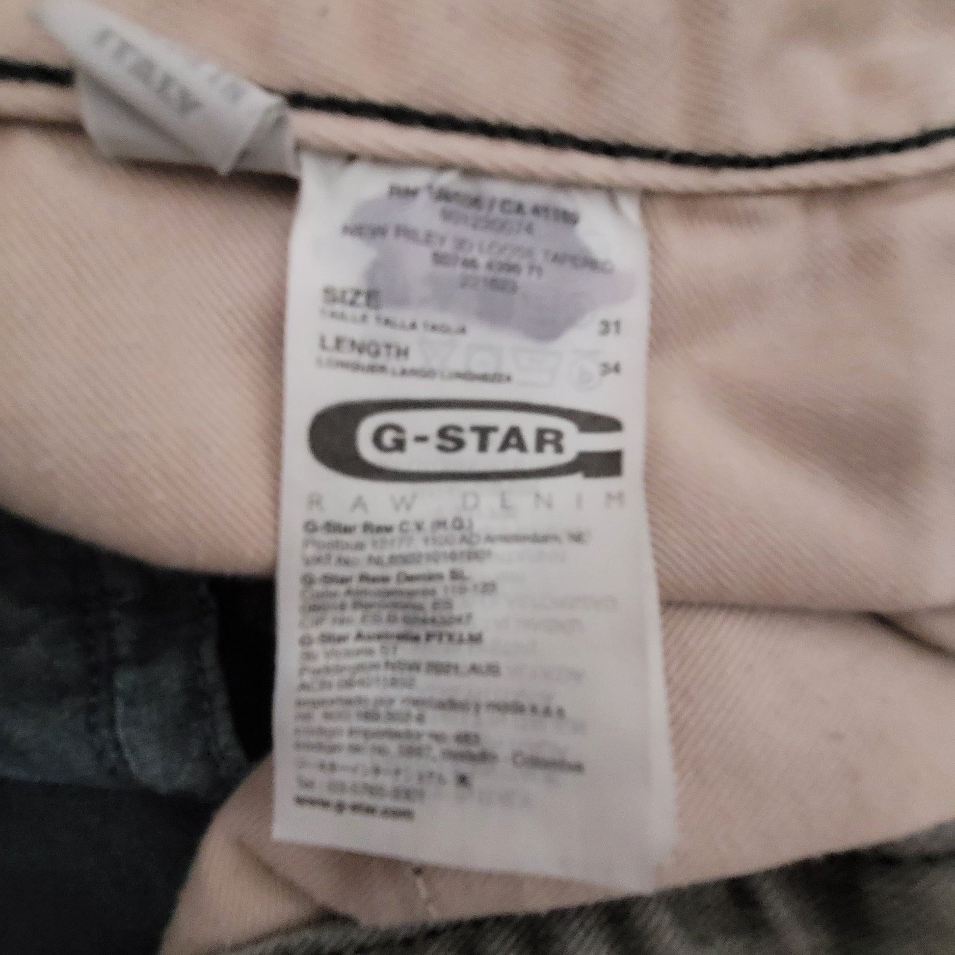 Etikett des Jeans