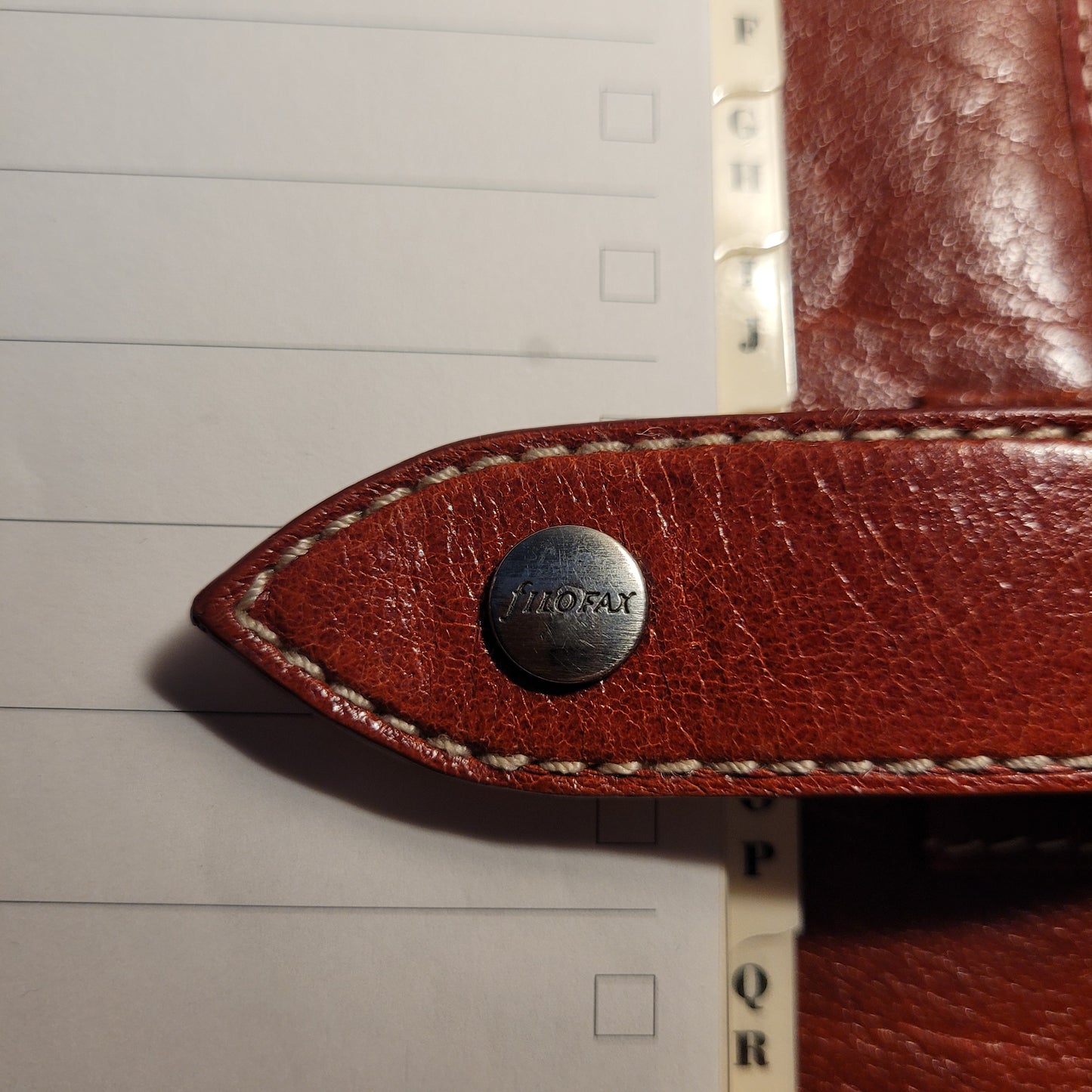 Filofax Malden Personal Organiser A6 - braun rot - antiqued leather