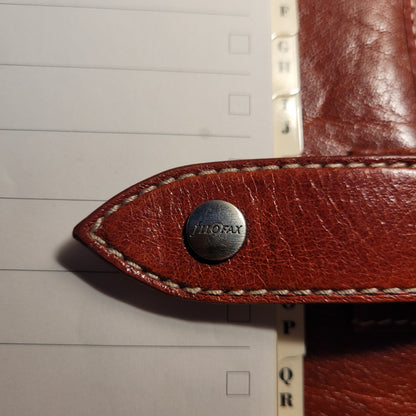 Filofax Malden Personal Organiser A6 - braun rot - antiqued leather