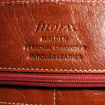 Filofax Malden Personal Organiser A6 - braun rot - antiqued leather