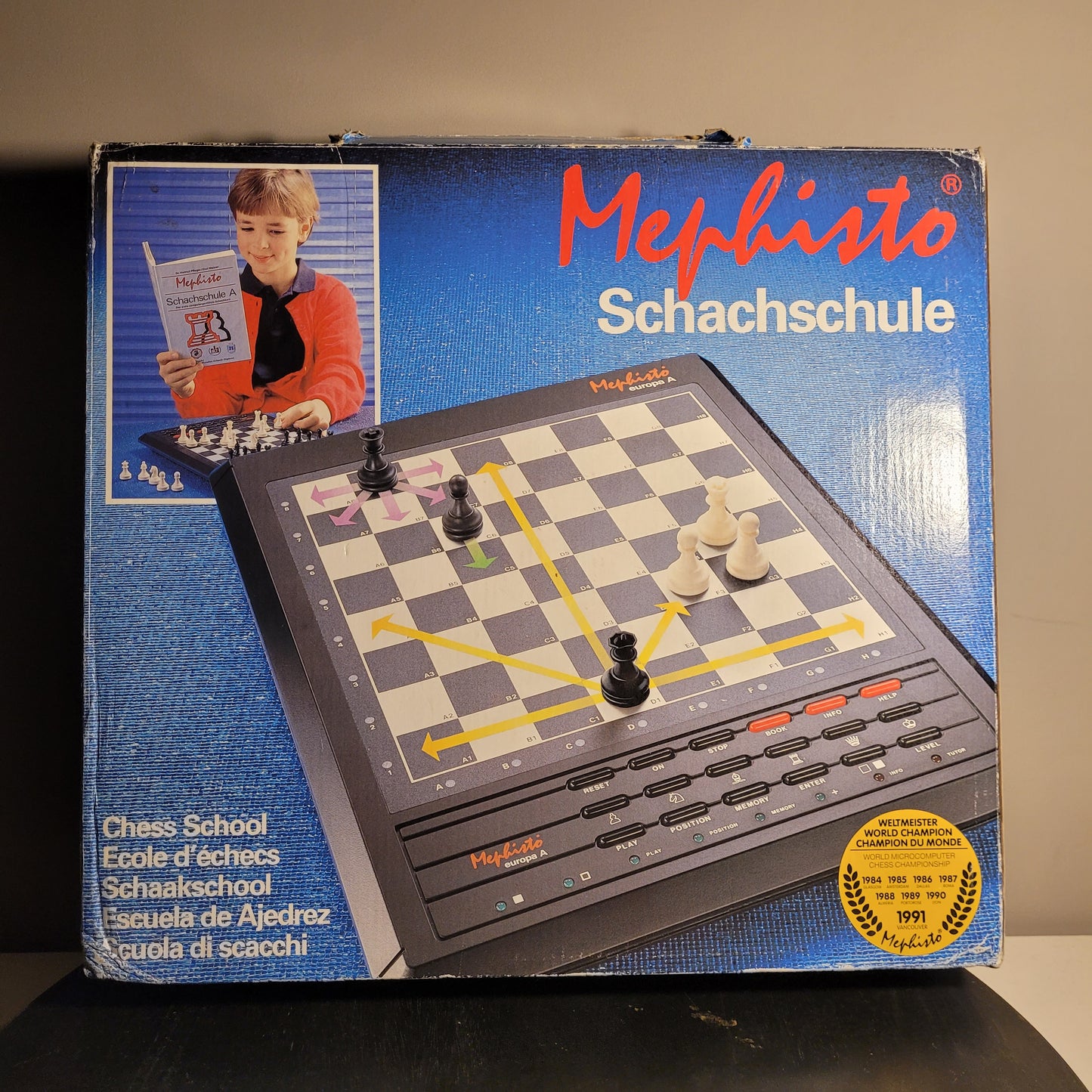 Mephisto Hagener + Glaser Schachschule OVP TOP Vintage 1991