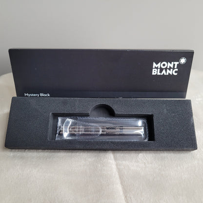 Montblanc Kugelschreiberminen Mystery Black, 3er-Set, in schwarzer Verpackung mit weißem Montblanc-Logo, hochwertige Minen für Meisterstück 'Hommage á W.A. Mozart' und Augmented Paper small pen.