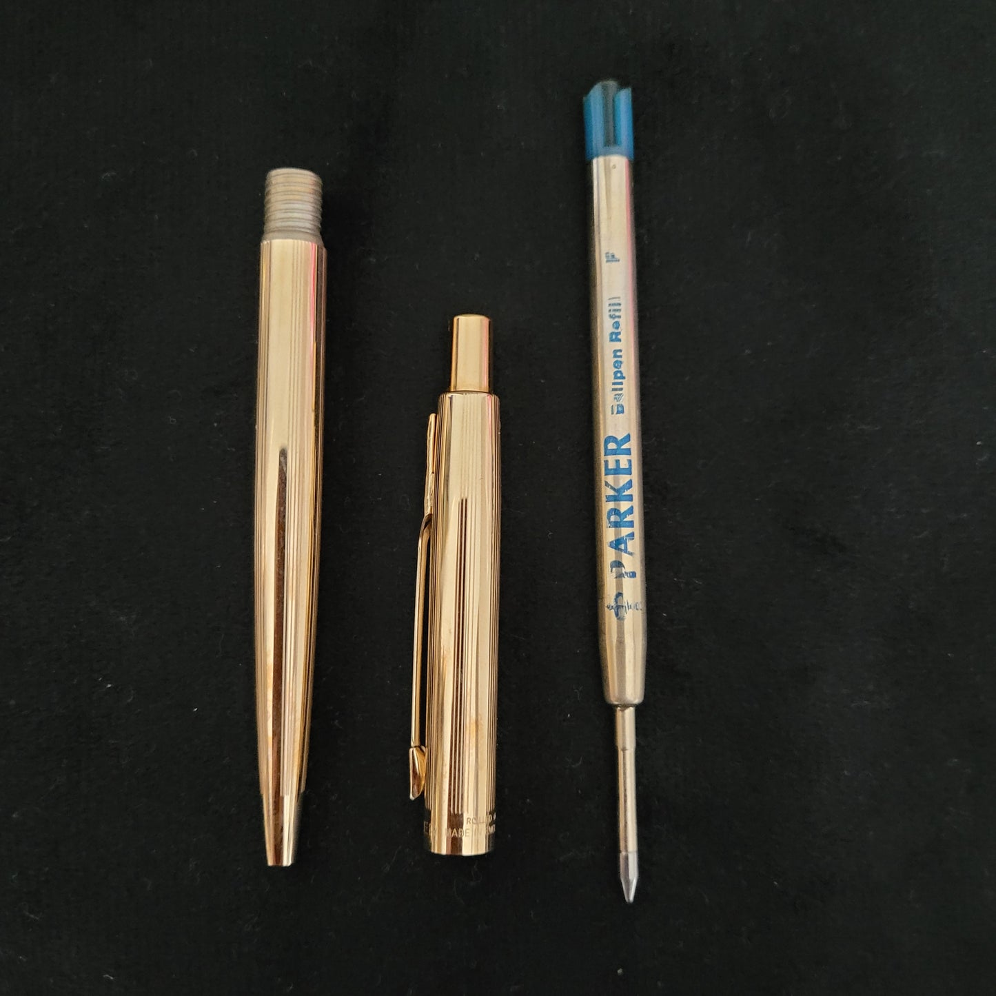 Parker (Druck -) Kugelschreiber Rolled Gold in Walzgolddesign