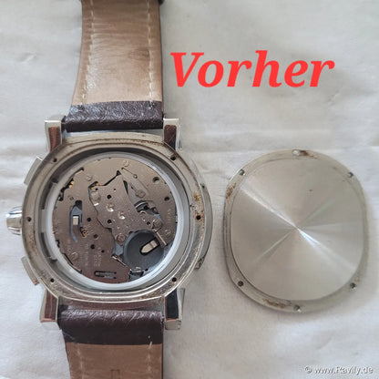 Sportlicher Festina Chronograph F16126 für Herren mit massivem Edelstahlgehäuse und analoger Anzeige - vor der Reinigung.