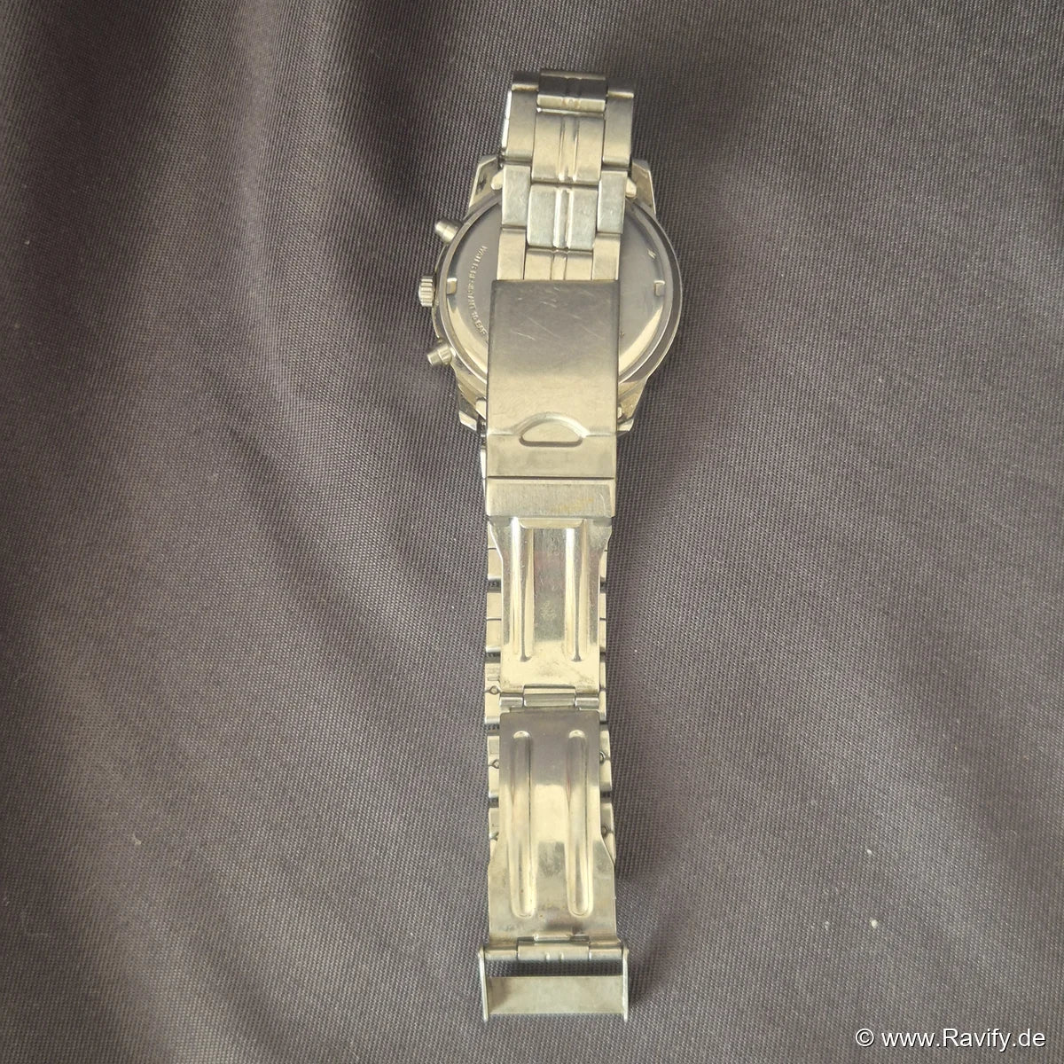 Lorus Chronograph V657-X052 Edelstahl-Gliederarmband mit Faltschließe