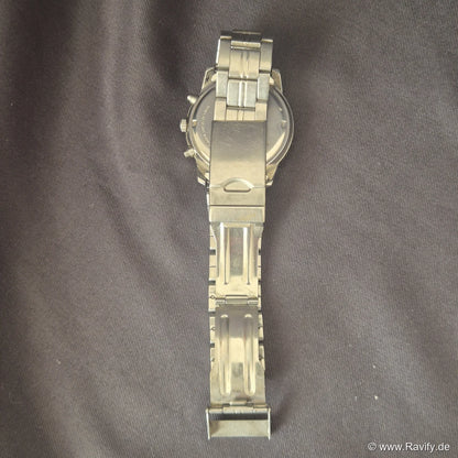 Lorus Chronograph V657-X052 Edelstahl-Gliederarmband mit Faltschließe