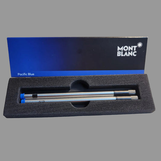 Montblanc Rollerballminen 2er-Set in Pacific Blue, Strichstärke M, Modell 105159, neu und originalverpackt