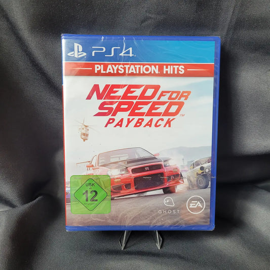 Originalverpacktes PS4-Spiel Need for Speed Payback aus der PlayStation Hits Reihe mit USK 12 Siegel.