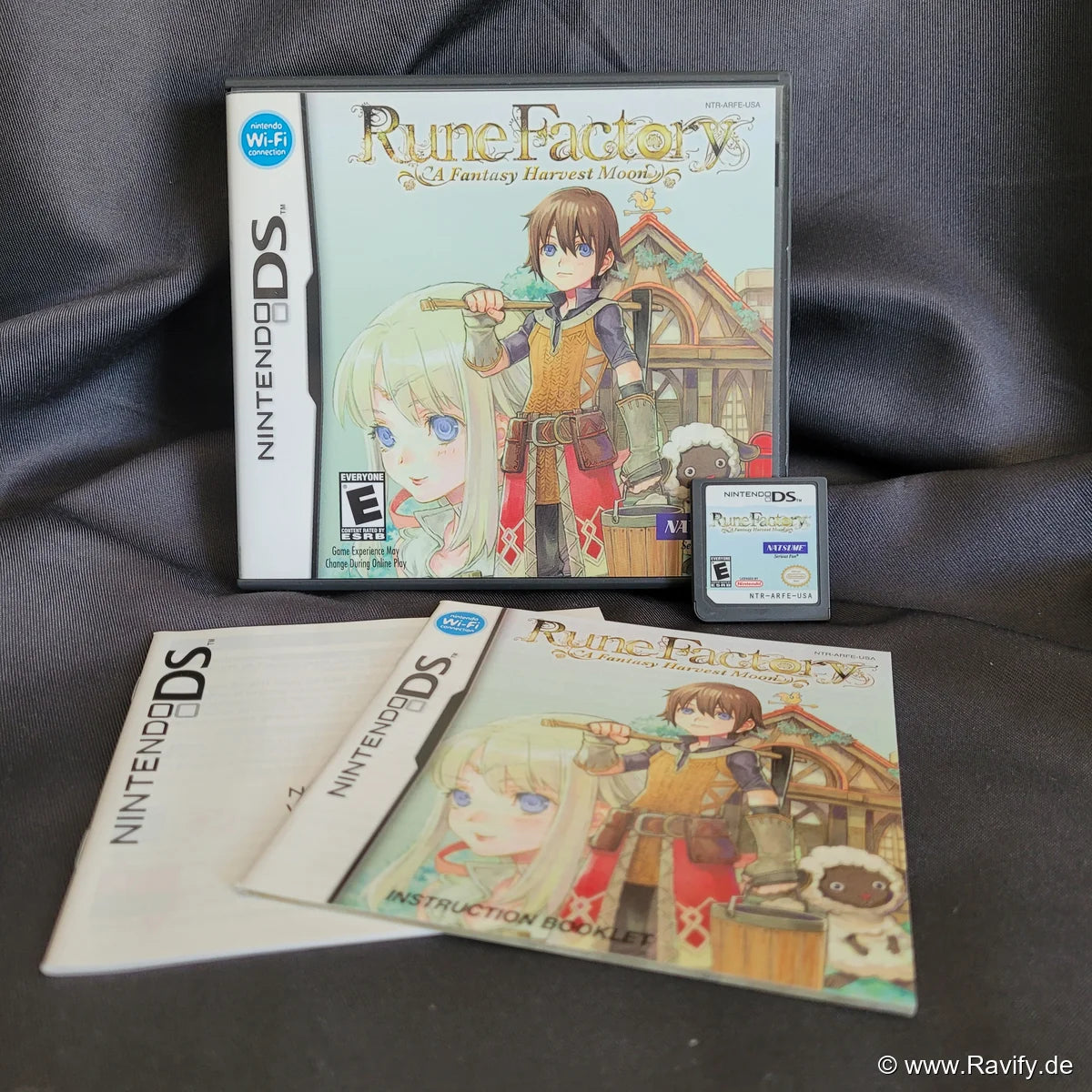 Nintendo DS Rune Factory A Fantasy Harvest Moon Spielhülle Modul und Anleitung.