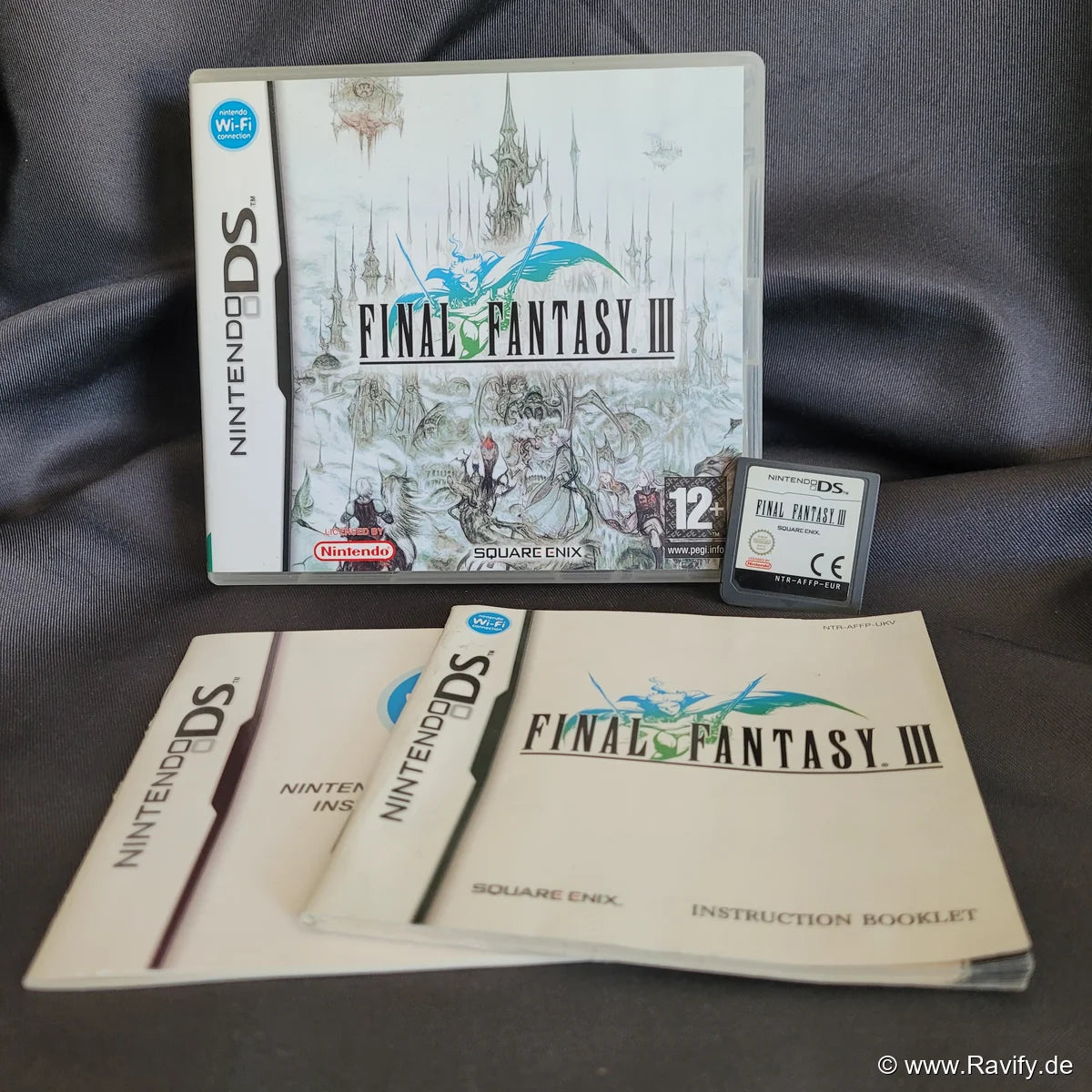 Nintendo DS Square Enix Final Fantasy III Spielhülle Modul/Spiel und Anleitung.