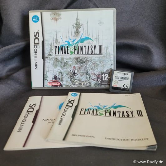 Nintendo DS Square Enix Final Fantasy III Spielhülle Modul/Spiel und Anleitung.