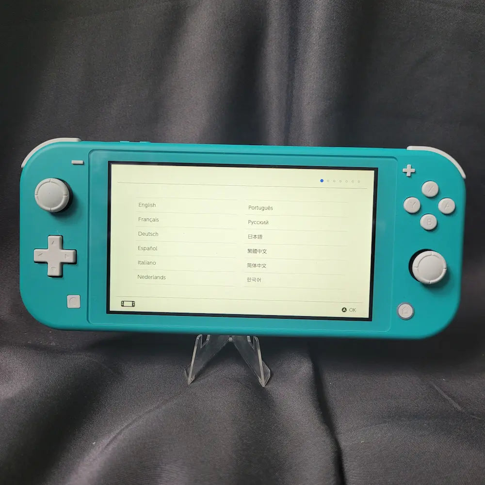 Türkise Nintendo Switch Lite Konsole.