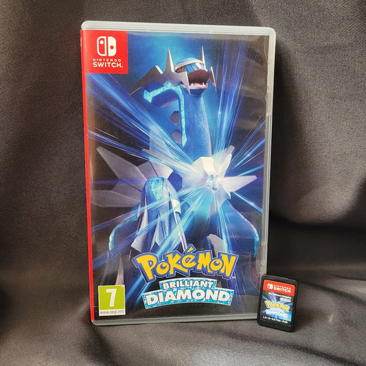 Das Nintendo Switch Spiel Pokémon Strahlender Diamant mit Originalhülle und Spiele-Modul.