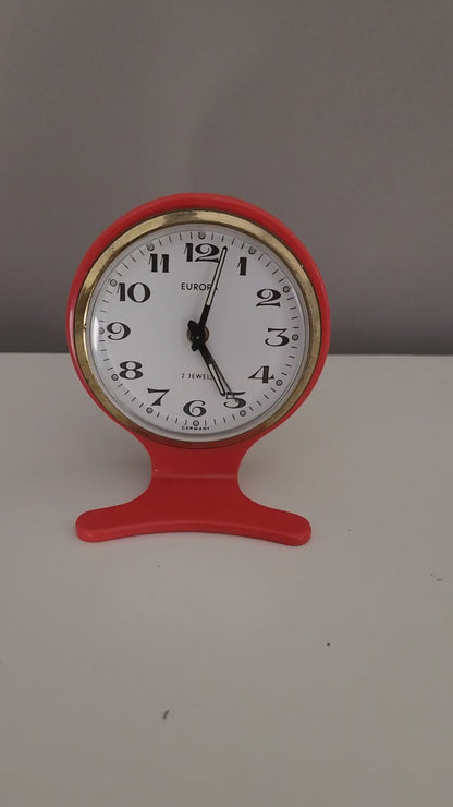 Uhr Reisewecker mechanisch 2 Jewels Europa Vintage - geprüft