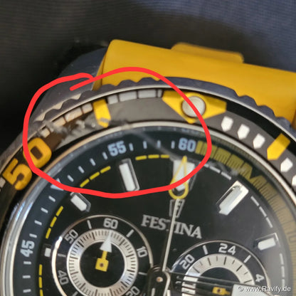 Festina Chronograph F16574 Herrenuhr | Sportliche Edelstahl-Armbanduhr Gelb