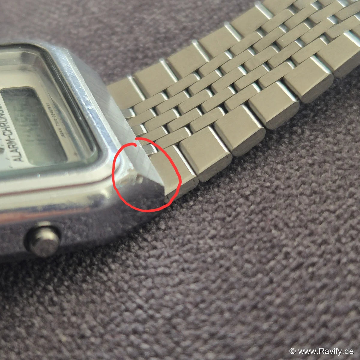 Citizen Quartz Seven Ana-Digi Alarm-Chronograph | Vintage Eckig Silber
