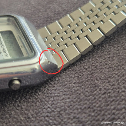 Citizen Quartz Seven Ana-Digi Alarm-Chronograph | Vintage Eckig Silber