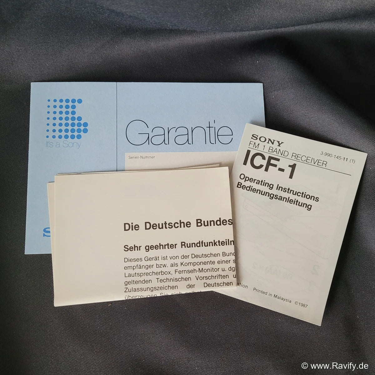 Sony ICF-1 Vintage Taschenradio | NEWS '88 Edition mit OVP