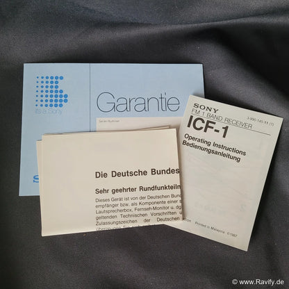 Sony ICF-1 Vintage Taschenradio | NEWS '88 Edition mit OVP