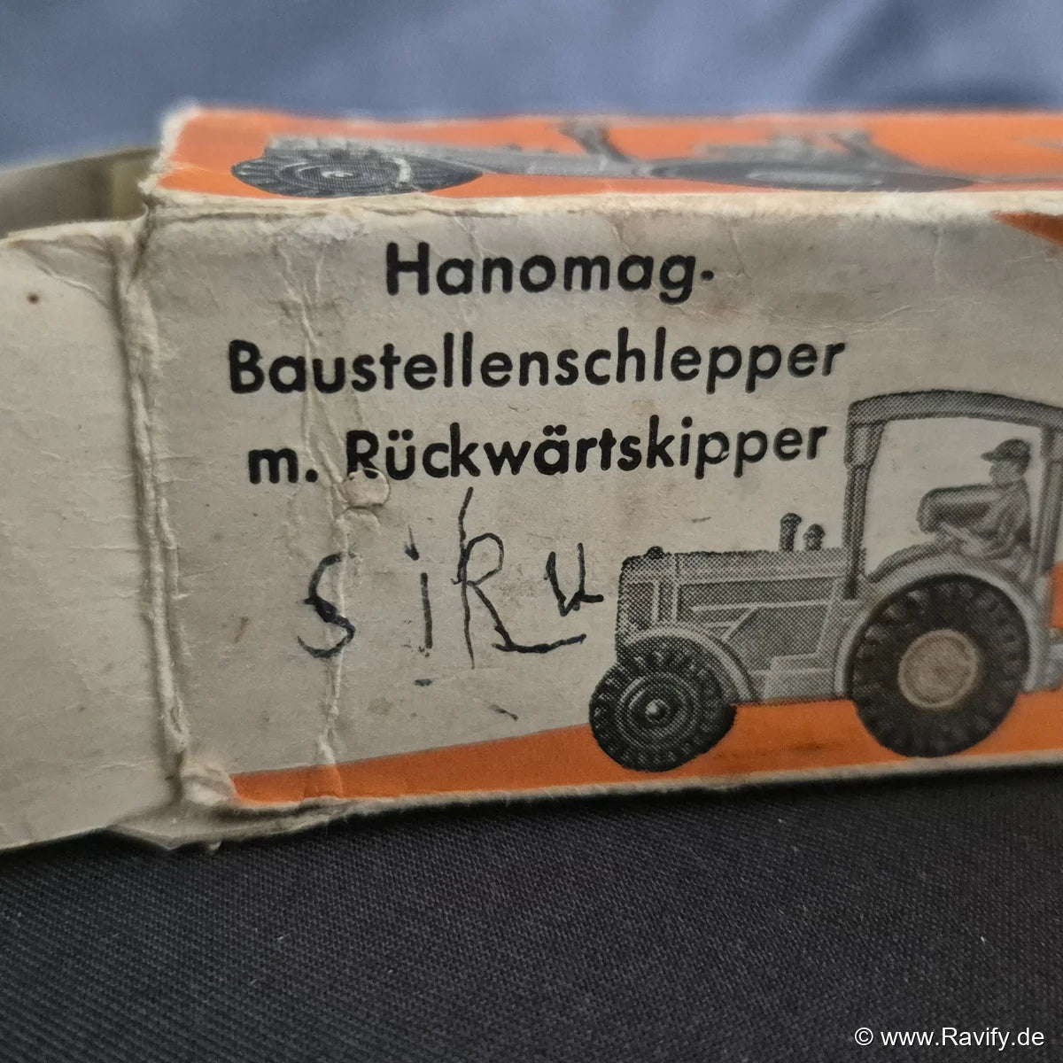 Siku V-Serie V165 Hanomag Baustellenschlepper m. Rückwärtskipper 1/60 OVP | Vintage Sammlerstück (V-Series Plastik)