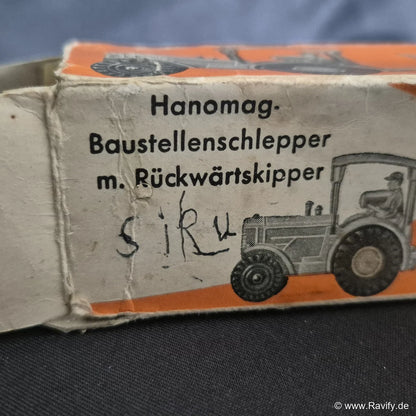 Siku V-Serie V165 Hanomag Baustellenschlepper m. Rückwärtskipper 1/60 OVP | Vintage Sammlerstück (V-Series Plastik)