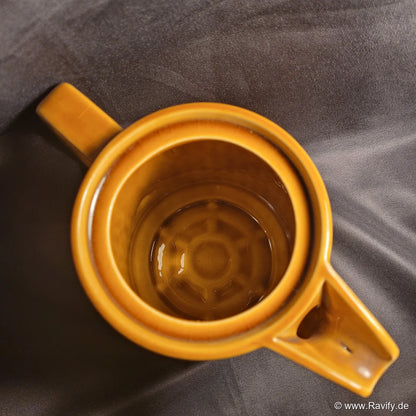 Melitta Kaffeekanne Braun Honigfarben | Vintage Keramik Kanne 60er 70er Jahre