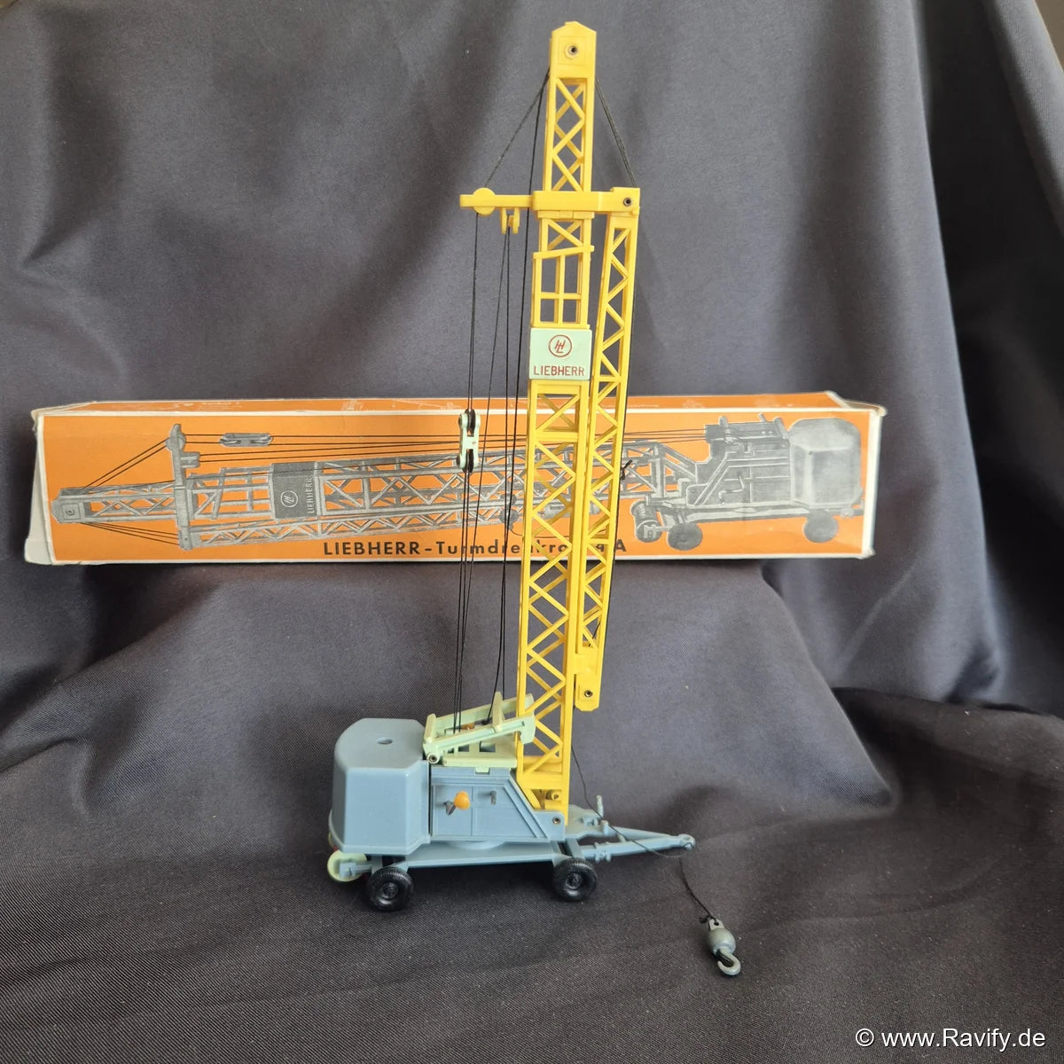 Siku V-Serie V159 Liebherr Turmdrehkran 4 A in Gelb und Grau mit Originalschachtel (OVP)