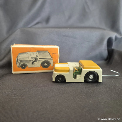 Siku V-Serie V162 Flugzeugschlepper in Beige-Gelb mit Fahrerfigur und Originalschachtel (OVP)