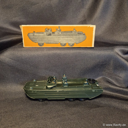 Siku V-Serie V183 Duck Amphibienwagen in Olivgrün mit Besatzung, Ersatzrad und Originalschachtel (OVP)