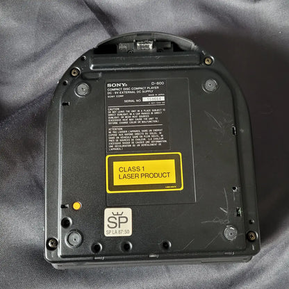 Vintage Sony Discman D-600A - Rueckseite.