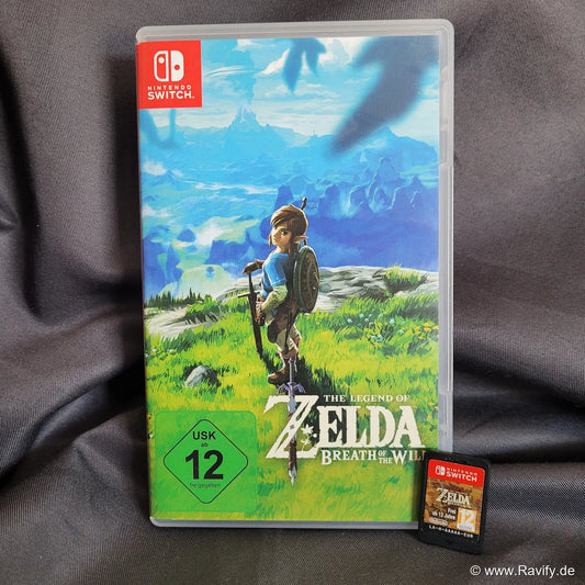 The Legend of Zelda Breath of the Wild Spiel und Spielhülle für Nintendo Switch.