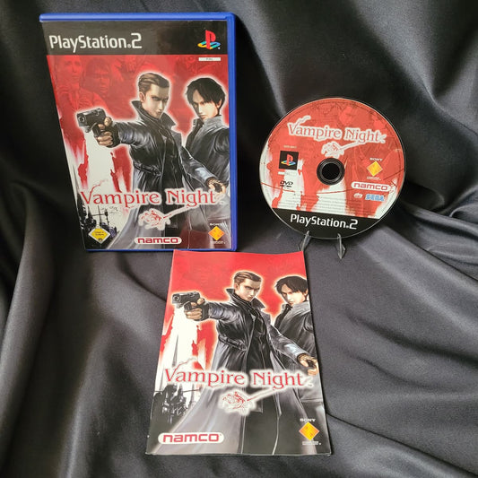 Das PlayStation 2 Spiel Vampire Night inklusive Originalhülle, Spiel-Disc und Anleitung.